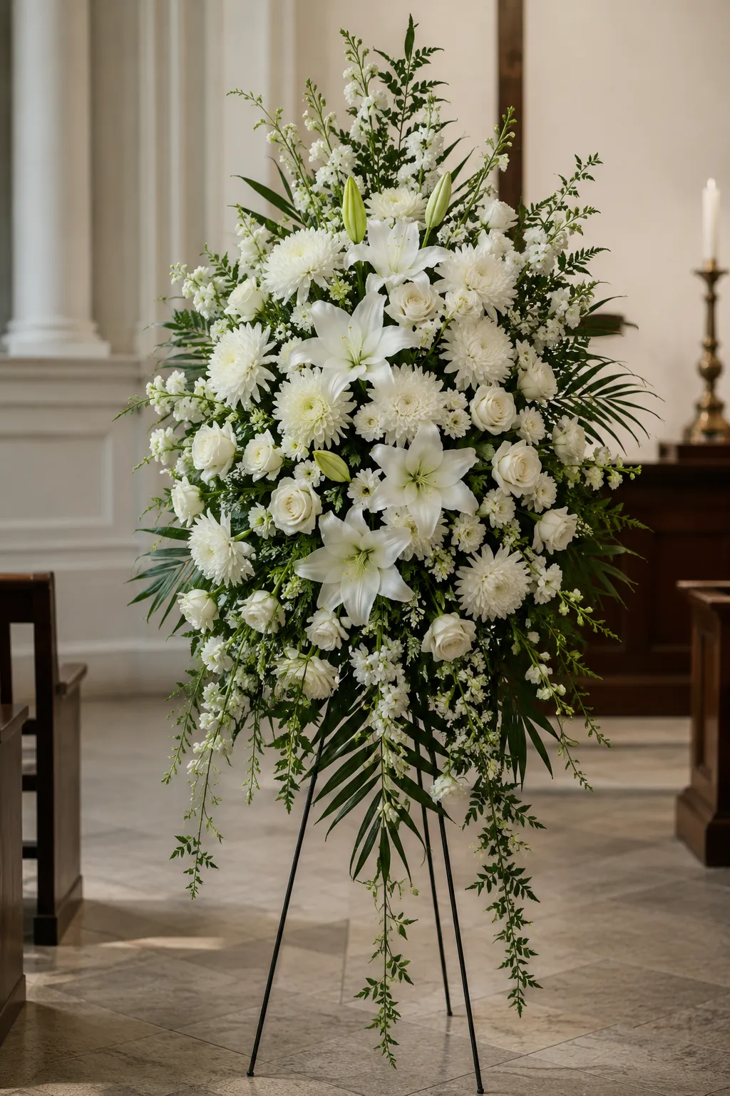 Standing Funeral Floral Arrangement